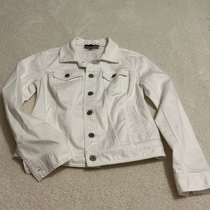 NWOT Talbots White Denim Jacket XS